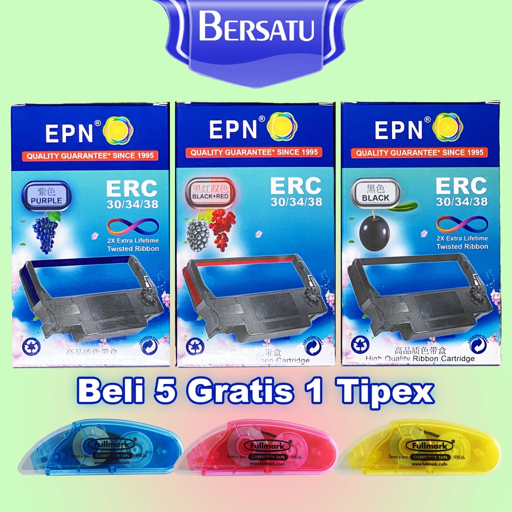 Pita Kasir ERC-38 Refill Cartridge EPN Printer Epson ERC38 Refil Catridge TMU 200 / 210 / 220 / 230 / 300 / 325 / 370 / 375 Bixolon SRP-270 SRP-275