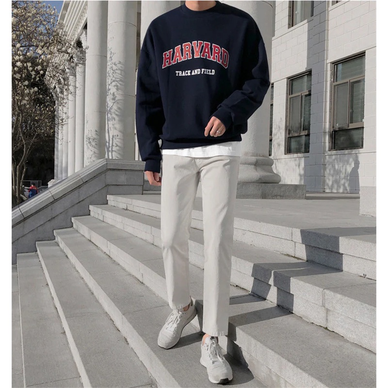 HARVARD Sweatshirt Basic II Sweater Crewneck Print DTF II Sz M - XL Anak &amp; Dewasa ( Pria &amp; Wanita )