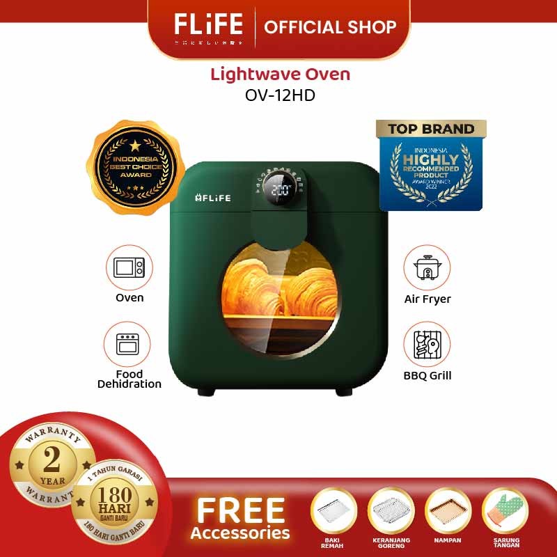 FLIFE Model OV-12HD / OV12HD Lightwave Oven 12 L