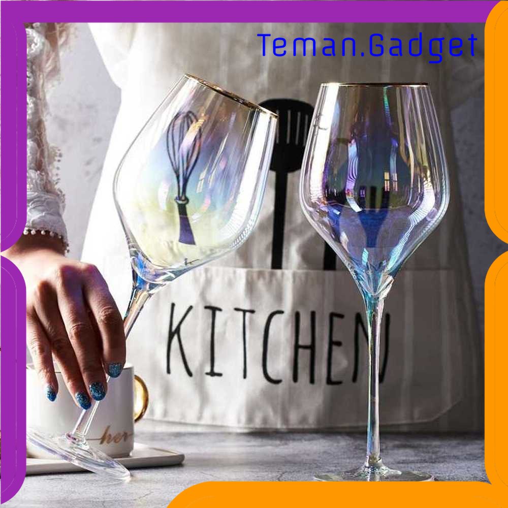 TG - DPR LOULONG Gelas Cangkir Glass Crystal Wine Rainbow 650ml - XR1025