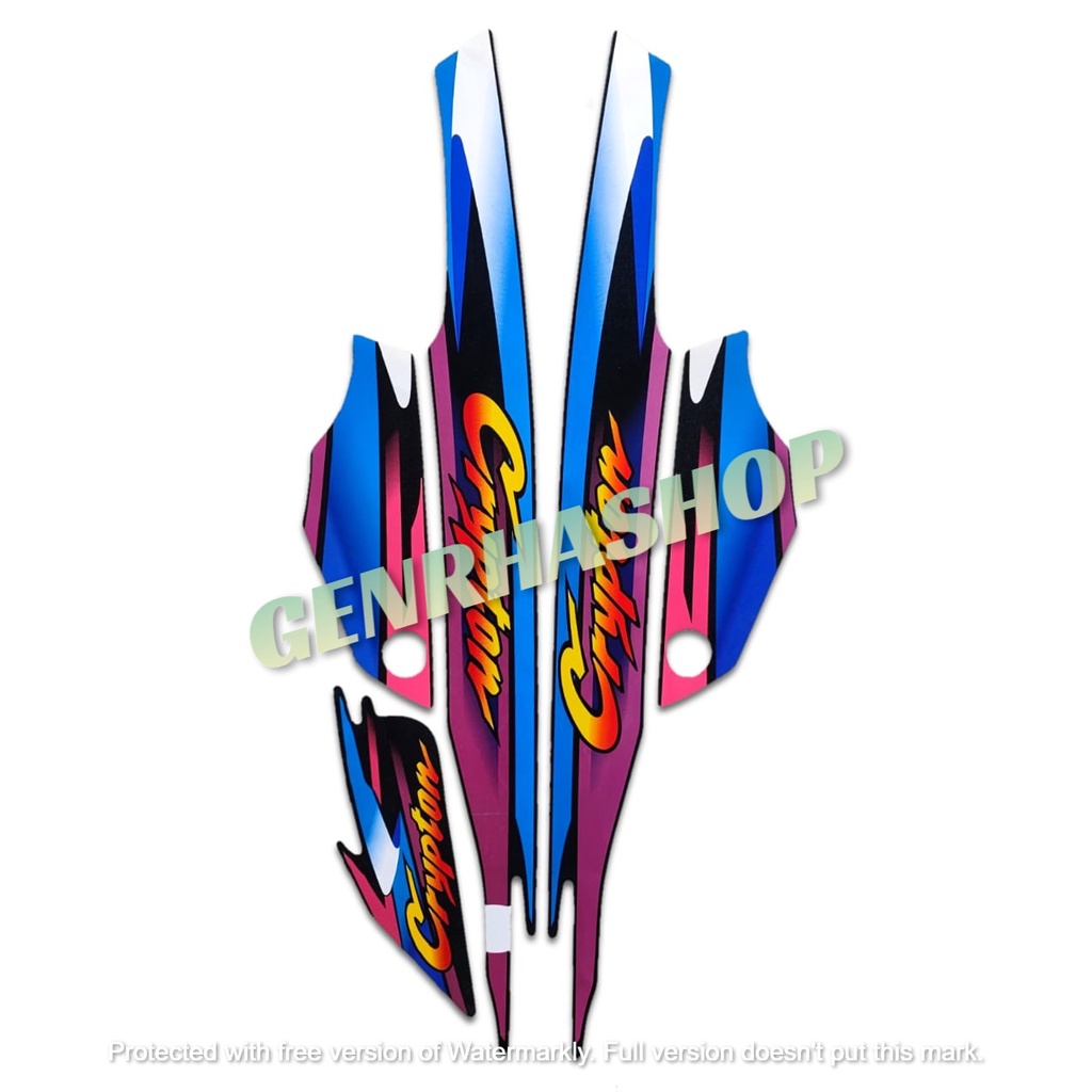 striping motor yamaha crypton 2000 biru