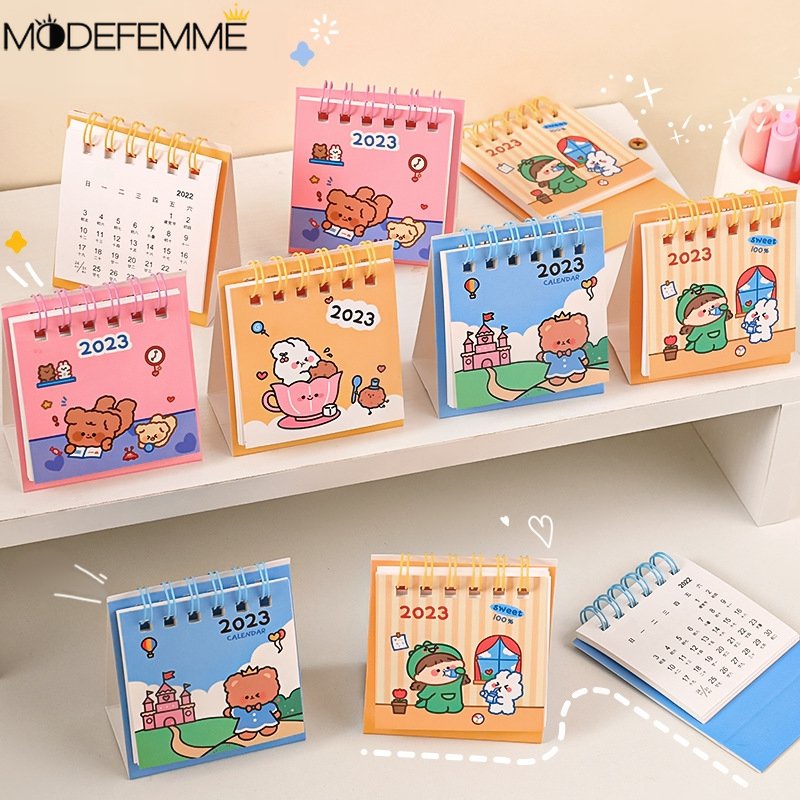 Kalender Meja Pola Kelinci Beruang Kelinci Indah Siswa Tabletop Ornamen Rencana Belajar Portable Notebook Mini Writable Mark Paper Calendar Untuk Kantor Sekolah Keluarga