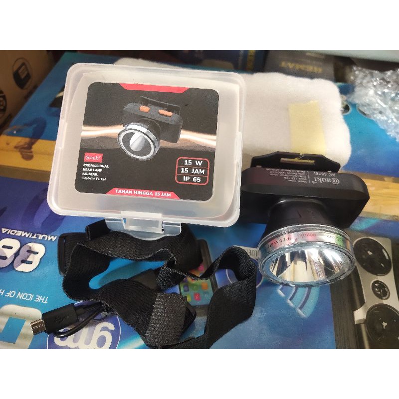 Senter Kepala @aoki Ak-3678L Cahaya Putih