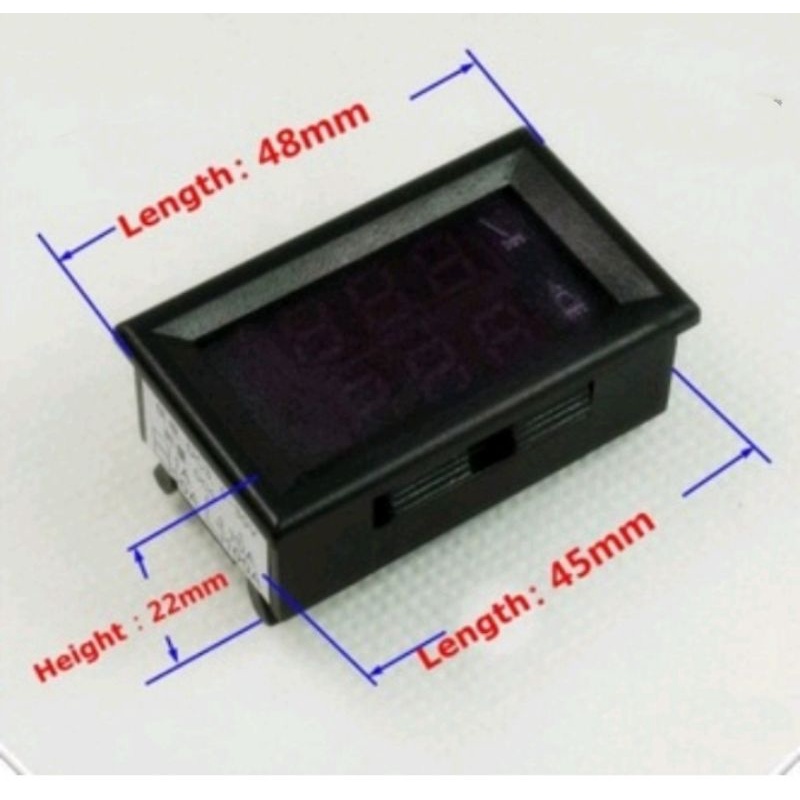 Volmeter DC 4.5V-30V Voltmeter Digital Volt meter 0.56inch 2 kabel