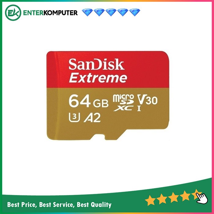 Sandisk MicroSDXC Extreme 64GB U3 A2 4K V30 R170MB/s W80MB/S