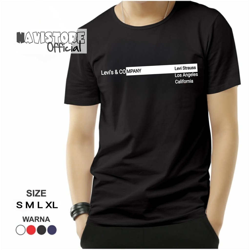 Baju Kaos Distro - Kaos Pria Wanita Lengan Pendek Bahan Cotton30s / Baju Cowok Cewek - Kaos Levis Co