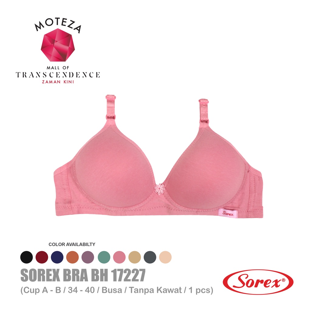 Sorex Bra - BH 17227 - Busa Cup A - B / Tanpa Kawat - Soft Comfort - Uk 34 - 40