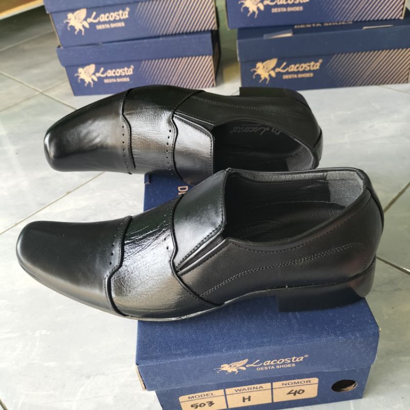 Sepatu Pantofel Formal Hitam Pria Kulit Sapi Asli Pria