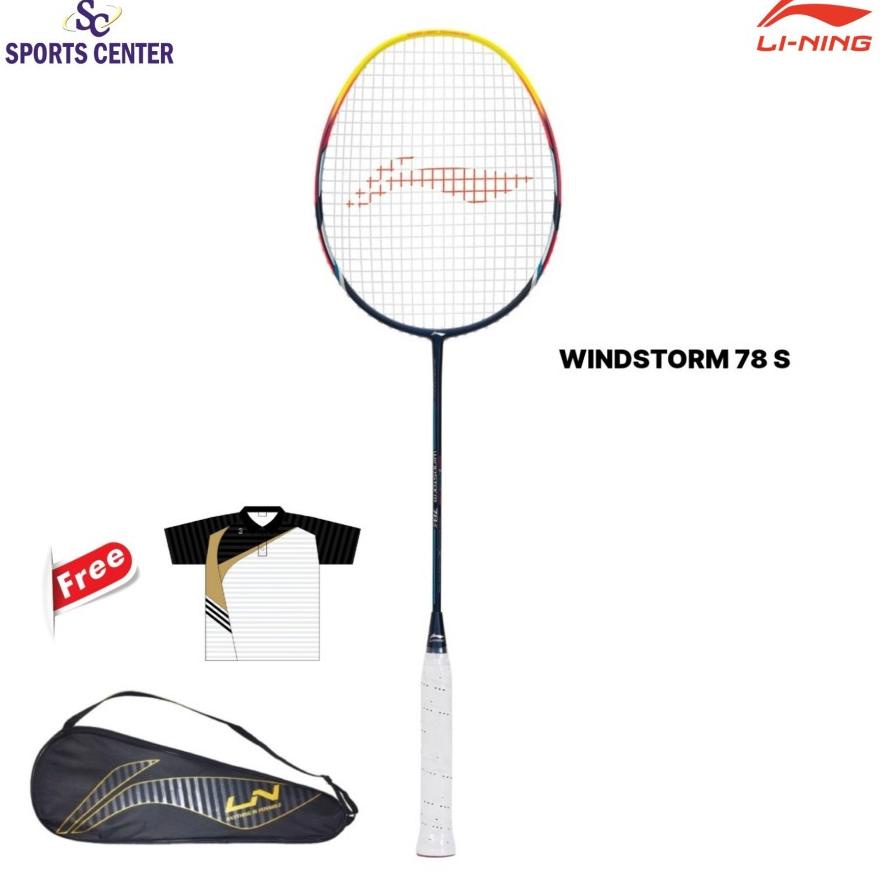 New Raket Badminton Lining Windstorm 78S / 78 S Navy Lime