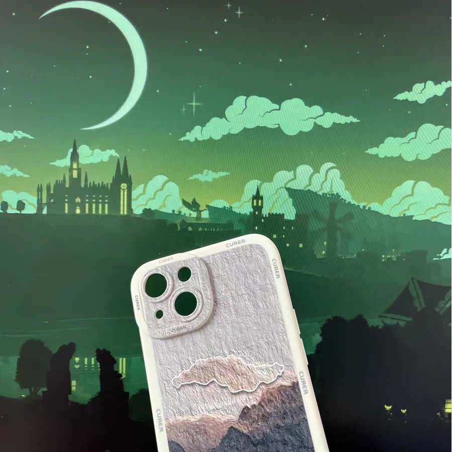 Pola Awan Cocok Untuk Iphone14 14pro 14Plus 14prm Iphone13 13prm iPhone 11 7Plus 8Plus Xr XS 12 Pro Max Empat Sudut Casing Ponsel Tahan Guncangan