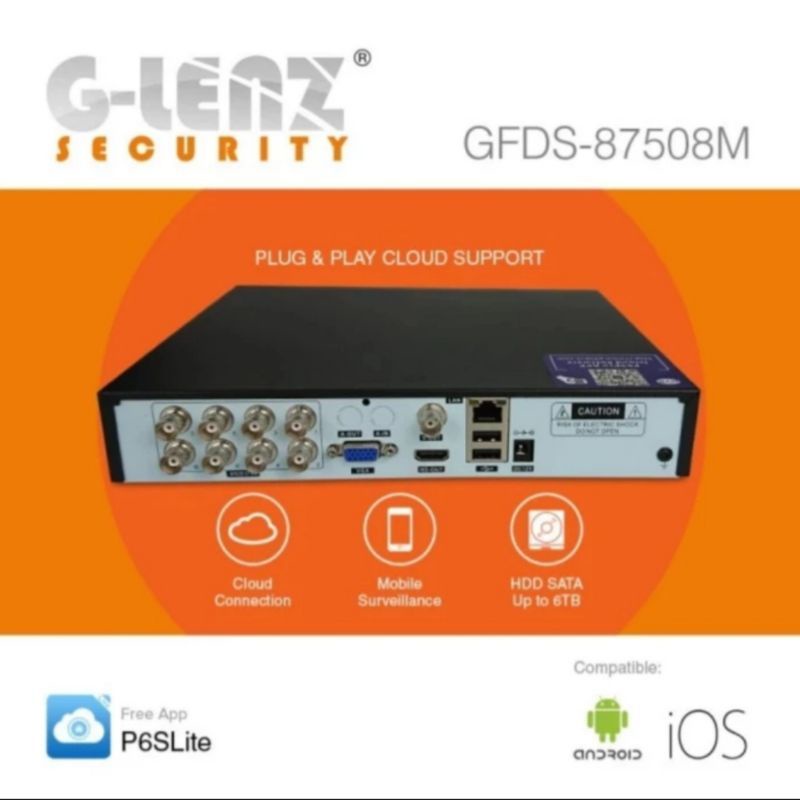 Dvr 8 chanel 5mp 1080 glenz