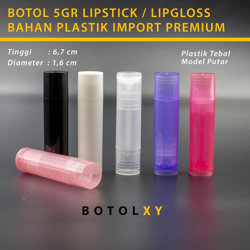 Botol Lip Gloss Bottle Lip balm / Lipstick / Lipstik Tube Plastik 5 gr