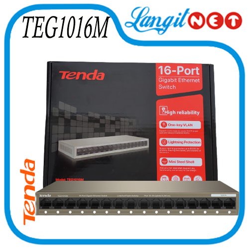 TENDA TEG1016M SWITCH HUB 16 PORT GIGABIT