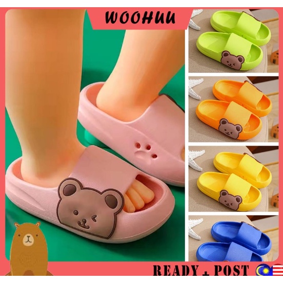 Sandal Anak Anak Bahan Jelly Rubber Anti Slip Import / Sendal Anak Perempuan / Selop Anak Laki Laki / Sandal Rumah Anak Motif Beruang