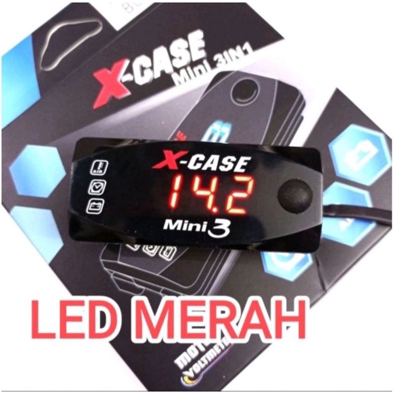 Voltmeter 3 in1 digital plus jam pengukur suhu 3 in 1 multifungsi