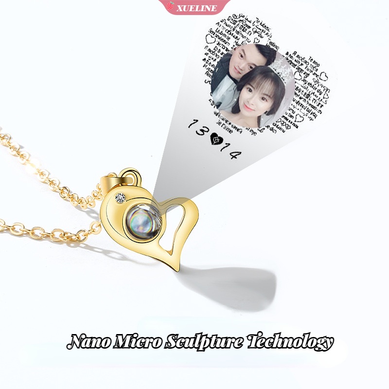 2pcs/set Kalung couple 100bahasa I love you lovers heart-Berbentuk Kalung Liontin Magnet Perempuan Tanabata Hadiah Hari Valentine [ZXL]