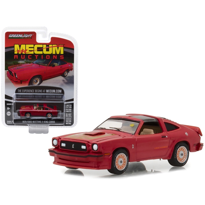 GREENLIGHT MECUM AUCTIONS 1978 FORD MUSTANG II KING COBRA MERAH ORIGINAL