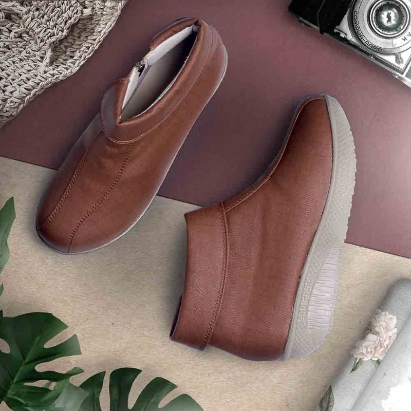 Sepatu Boots Both Wanita Spatu Buts Cewek Casual Wedges Korean Style Murah Original Kekinian