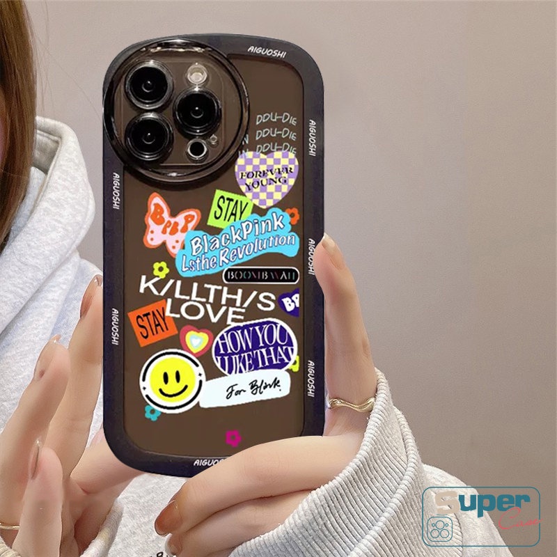 Untuk Samsung A50 A50 A13 A04s A30s A12 A50s A23 A03s A32 A52 A33 A53 A31 A22 A03 A02s A51 A20s A11 A72 A20 A30 A52s M32 M22 F22 Fashion BlackPink Casetify Stiker Lucu Lembut Tren Case