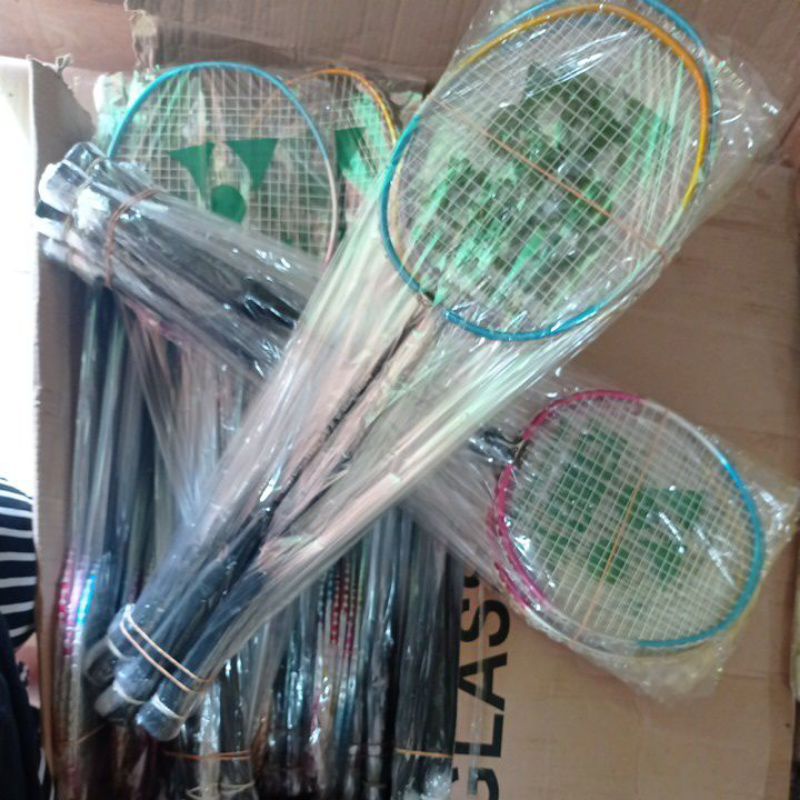 Raket Badminton Bulutangkis Yonex Murah Senar Terpasang Sambungan T Tarikan 21 Lbs