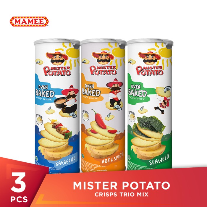 

[BISA COD] Mister Potato Baked Crisps Trio Mix