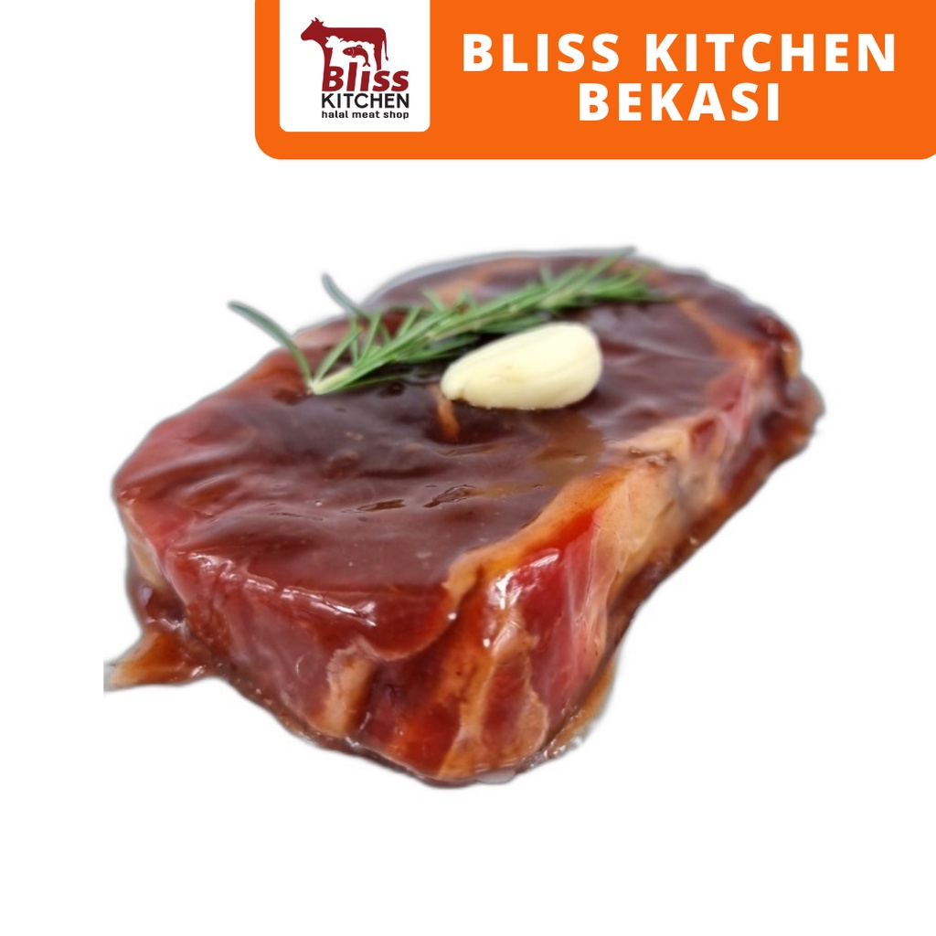 

AUS Ribeye Beef Steak Marinated with BBQ Sauce 200gr