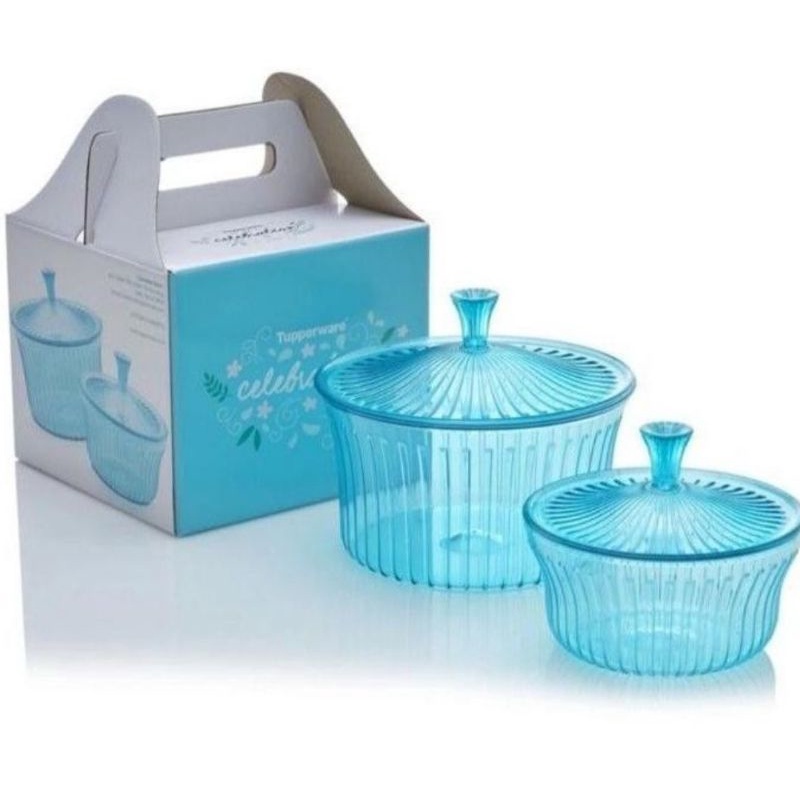 Toples Sebening Crystal Tupperware Celebration Set (2)