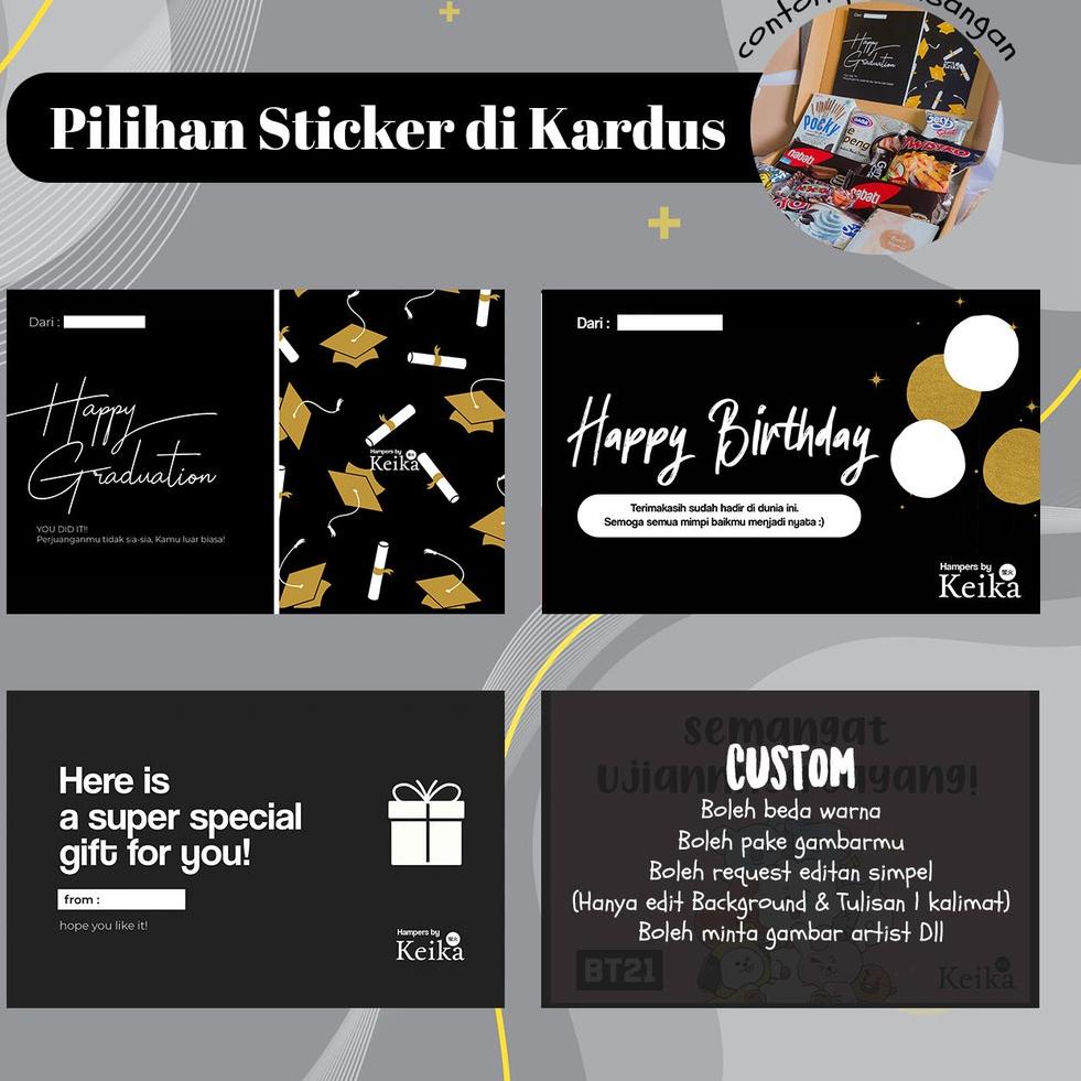 

PALING BAGUS Snack Box 2 | Hampers Gift Ultah Kado Cewek Cowok Warna Hitam Pink Merah Snackbox Parcel Ulang Tahun ♡ 854