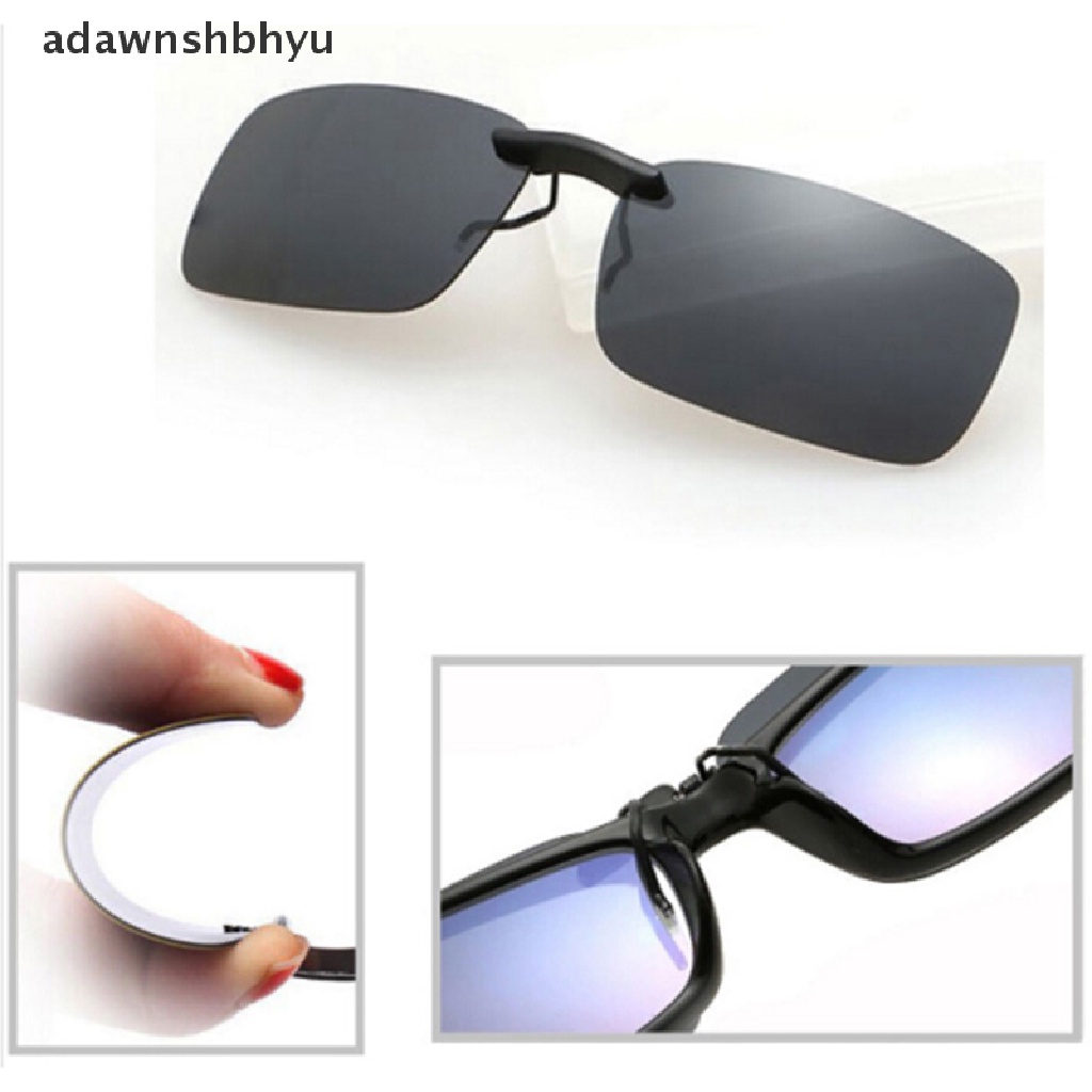 Adawnshbhyu Polarized Clip On Kacamata Mengemudi Kacamata Hitam Siang Visi UV400 Lensa Night Vision ID