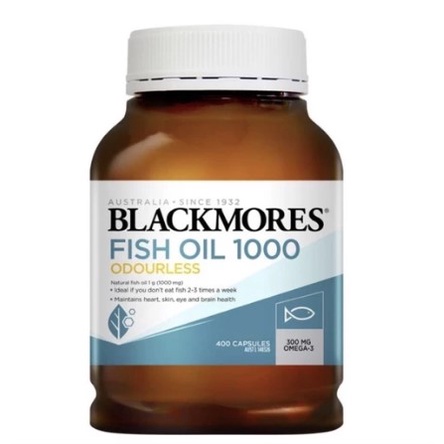 Blakmores Fish Oil odourless 1000 (400 kapsul)