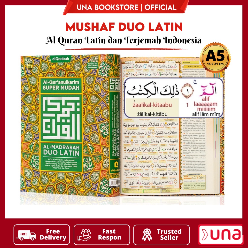 AL QURAN LATIN BELAJAR UNTUK PEMULA - DUO LATIN UKURAN SEDANG