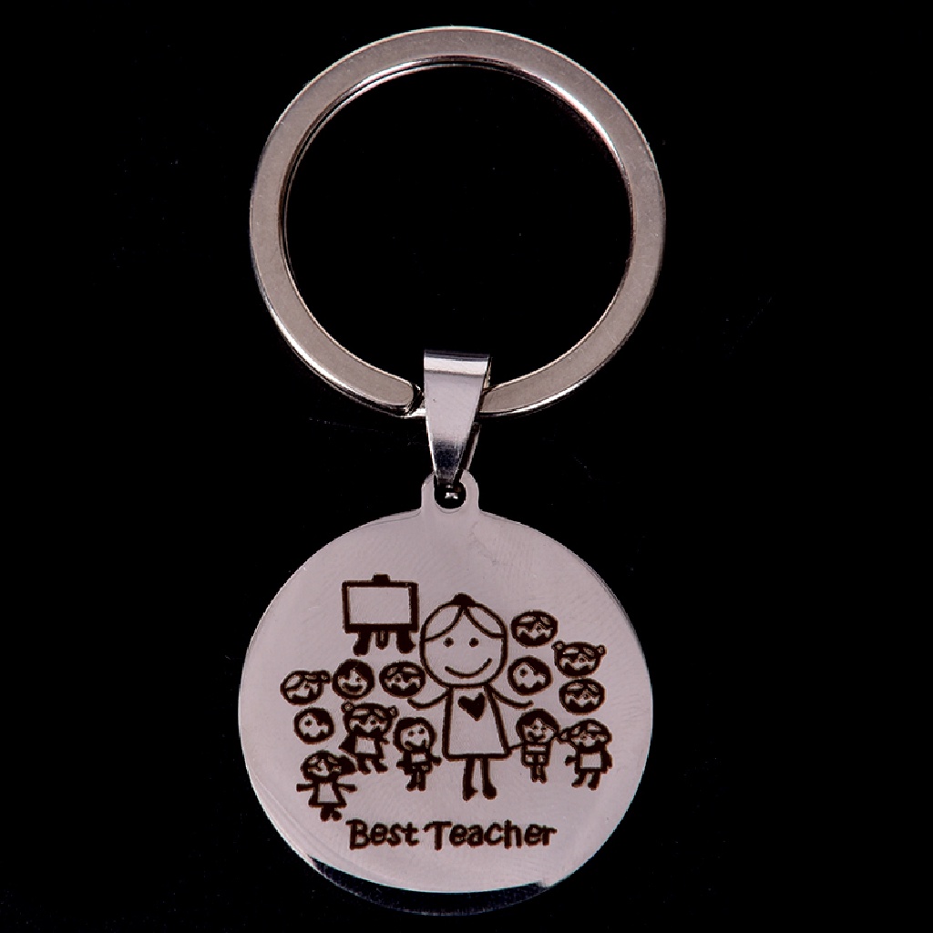 /Fashion Hot//// Grafir Keyring Thanks for Teacher Gantungan Kunci Custom Nama Hadiah Untuk Guru New.