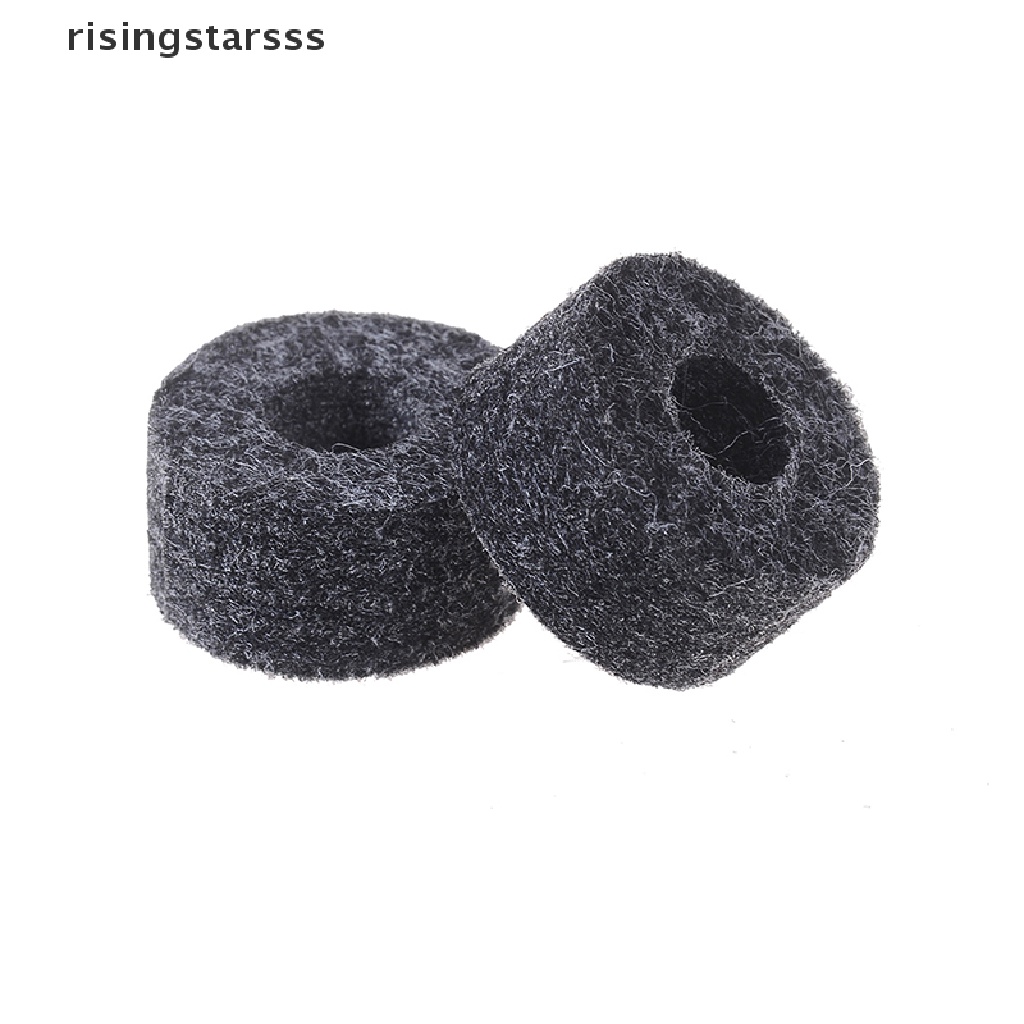 Rsid Span-new 8PCS 25mm felt washer+2PCS cymbal sleeves Pengganti Rak drum kit Jelly