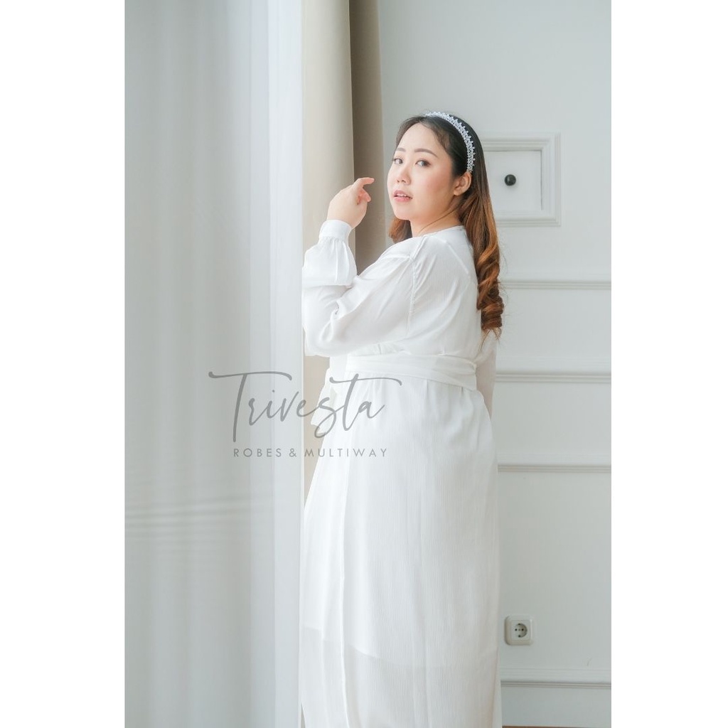 [BIG SIZE] Penelope Robe- FAE Collection- Kimono Pengantin Wedding Robe Bride Robe bahan Cradenza