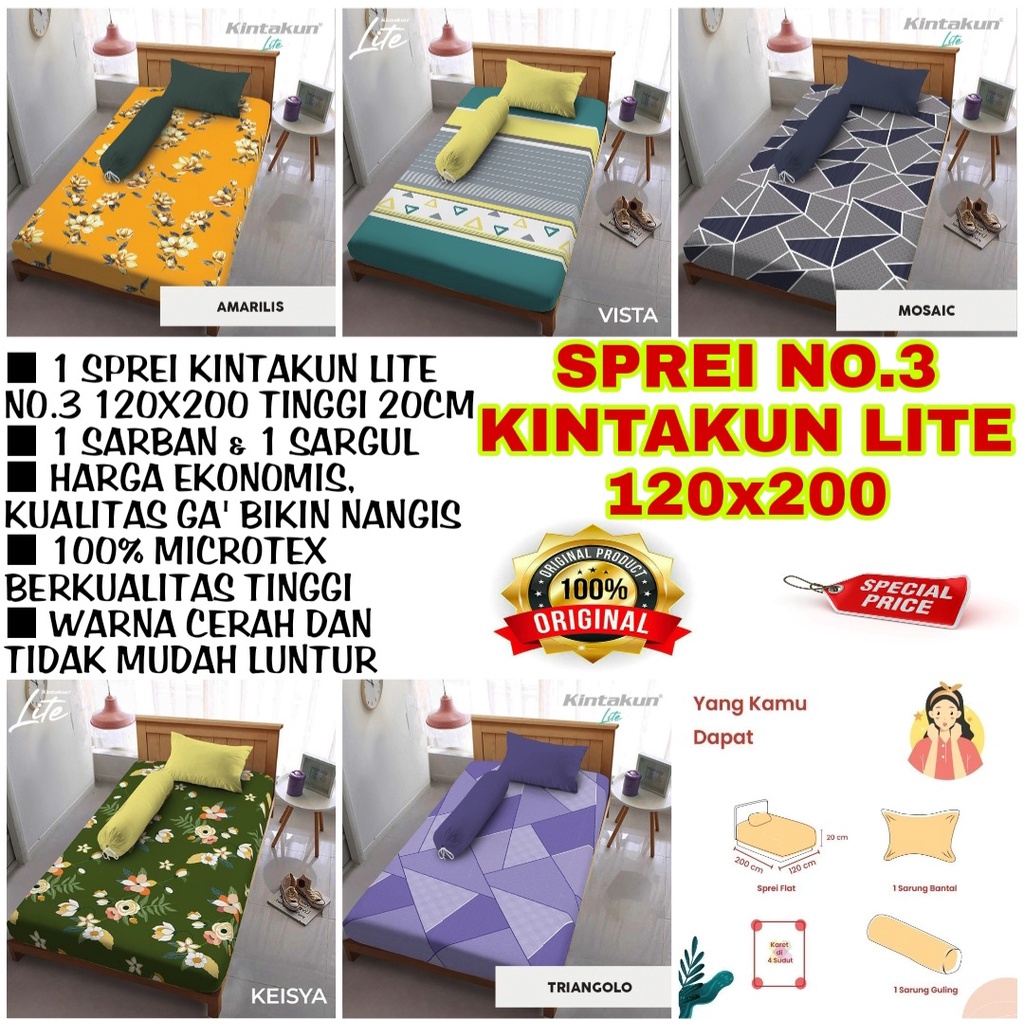 Jual SPREI KINTAKUN LITE 120x200 TERMURAH | Shopee Indonesia