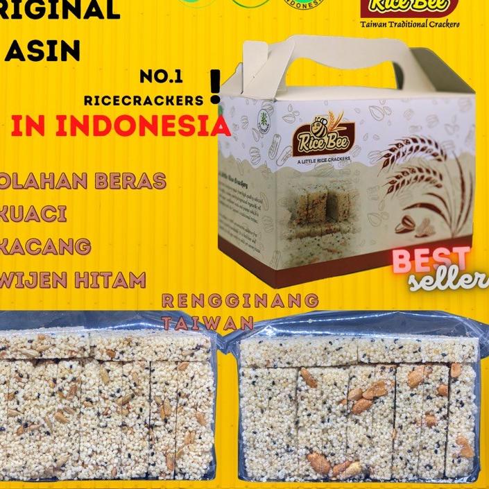 

RiceBee Box Original Asin / Rengginang Taiwan / Vegan Snack / Cemilan Sehat / Makanan Halal