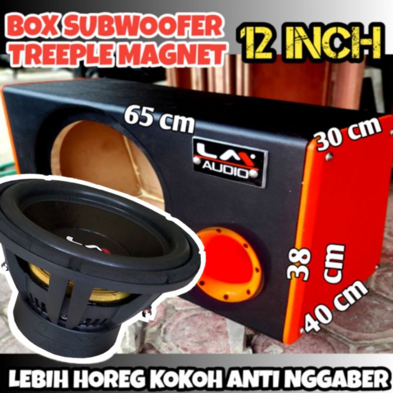 BOX SUBWOOFER TREEPLEMAGNET 12 INCH BOX TERBAIK Box subwoofer LM DD Subwoofer Doble Magnet