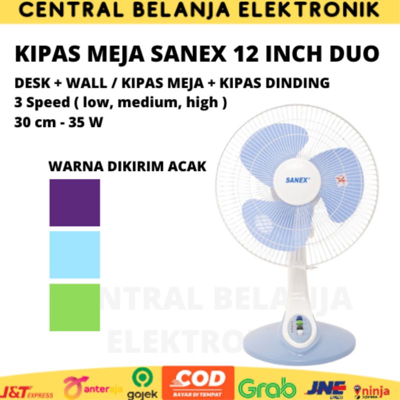 Kipas Angin Meja Sanex 12 Inch / Desk Fan Sanex 12 inch / Desk Fan 2 in 1 ( desk + wall ) Sanex