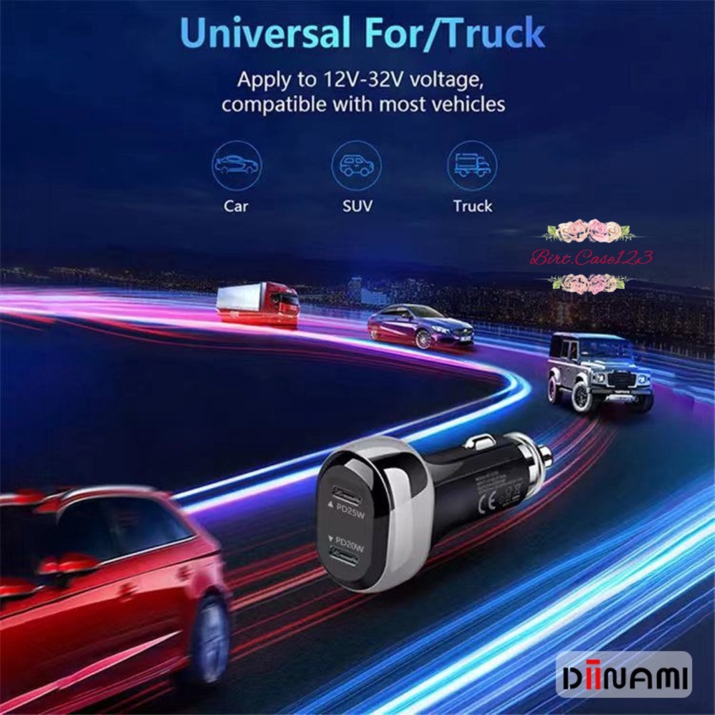 DIINAMI C18 Original Car Charger Mobil 45W super Fast Charging Type C Saver Casan XiaoMi Samsung Vivo oppo BC6825