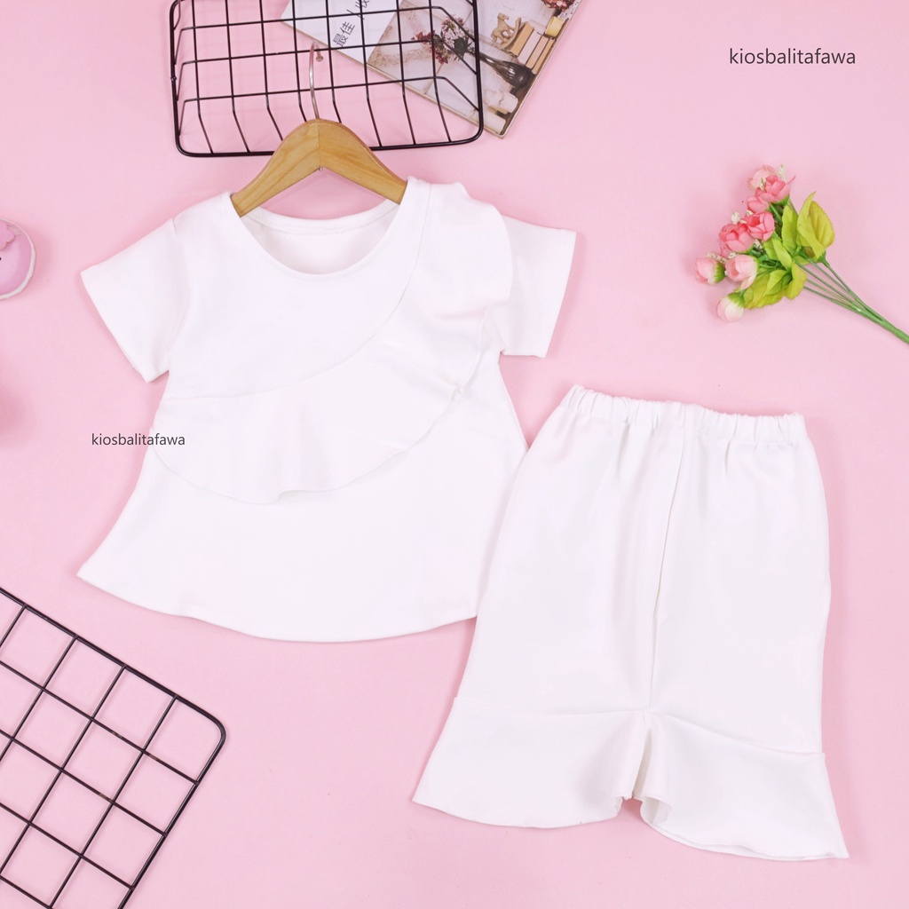 [POLOS] Setelan Lolly Anak uk 1-2 Tahun / Set Atasan Bawahan Rok Kulot Perempuan Baju Cewek Import