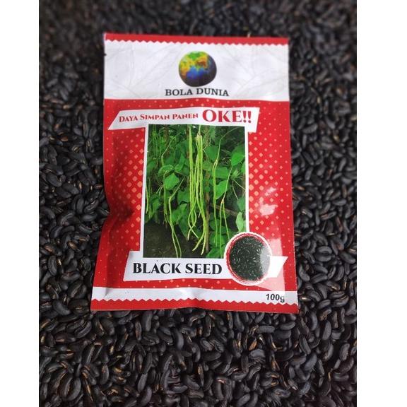 (V-91❤) Benih Bibit Kacang Panjang Bola Dunia Black Seed 100gr dan 500gr | Terjamin kualitas dan kea