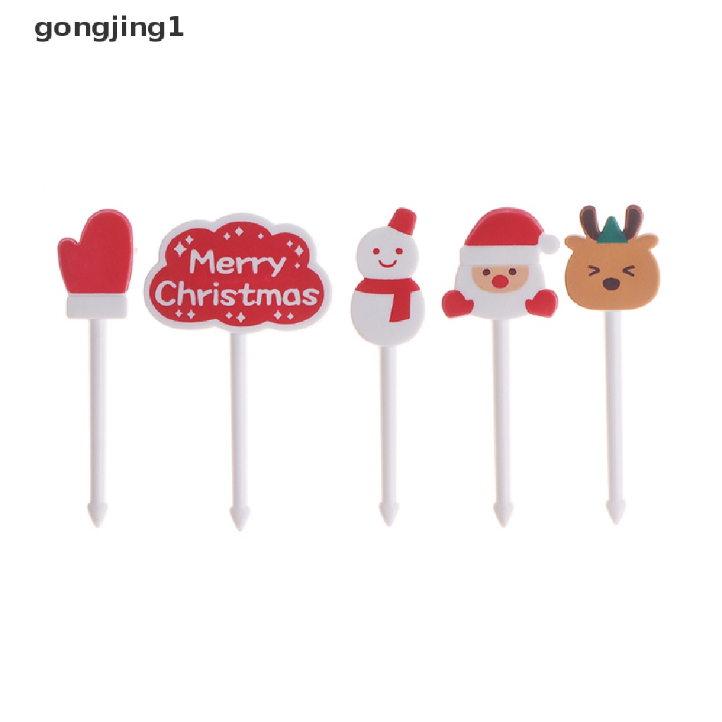 Ggg Merry Christmas Garpu Buah Kid Cake Fruit Tusuk Gigi Bento Lunch Bento Pesta ID