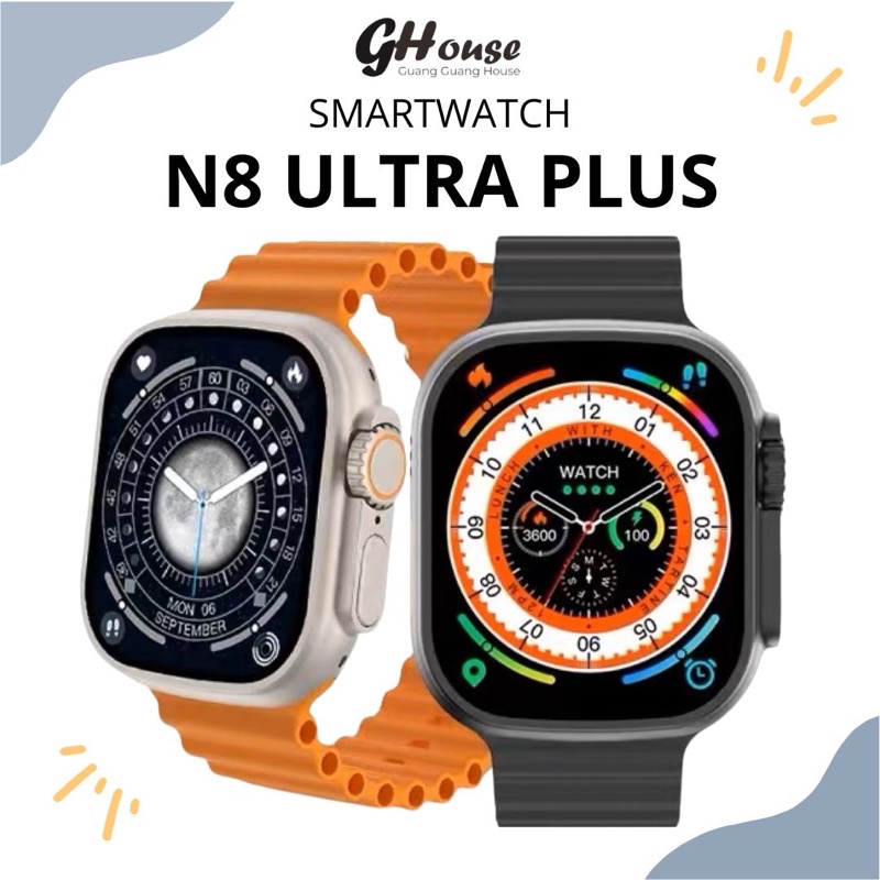 Smartwatch N8 ULTRA PLUS Smartwatch Ultra Jam Tangan Olahraga Kesehatan Bisa Kalkulator ukuran 49MM