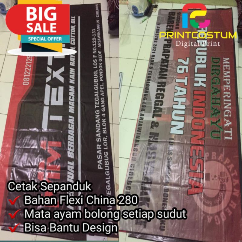 

CETAK SEPANDUK FLEXI CHINA 280gsm/COSTUM