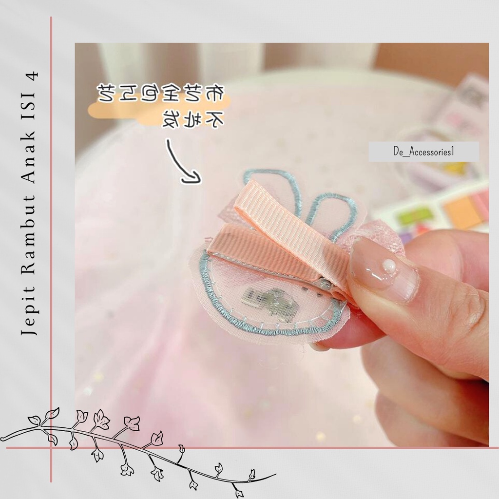 Jepit Rambut isi 4 / Jepit Rambut Anak Isi 4 / Jepit Rambut Anak / Jepit Rambut Lucu /Jepit Rambut