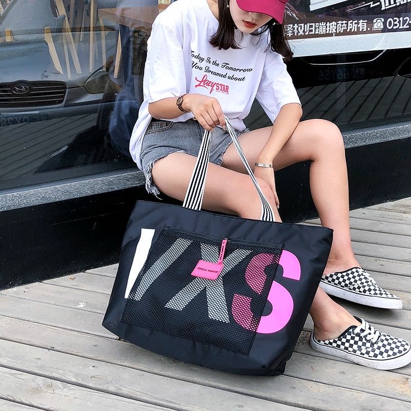 GSi8 Sijichao Tas Selempang Tote Bag Gym Bag Y-972 Black Or-i