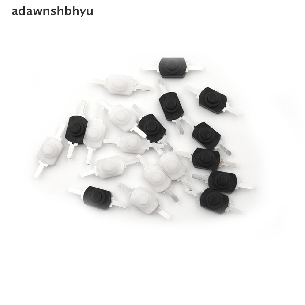 Adawnshbhyu 10Pcs 12*8MM DC 1A Hitam Saklar Tombol Tekan On Off Mini Untuk Torch Elektrik ID