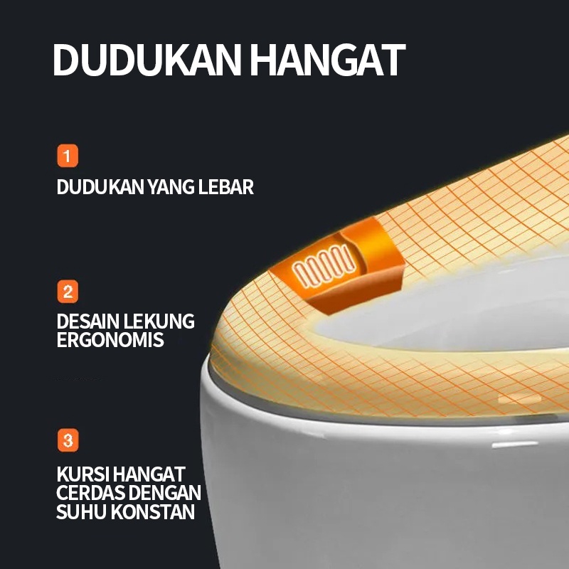 Automatic Smart Toilet Europe /Kloset Duduk /Kloset Duduk Putih /Penghangat kursi /Penghangat kursi