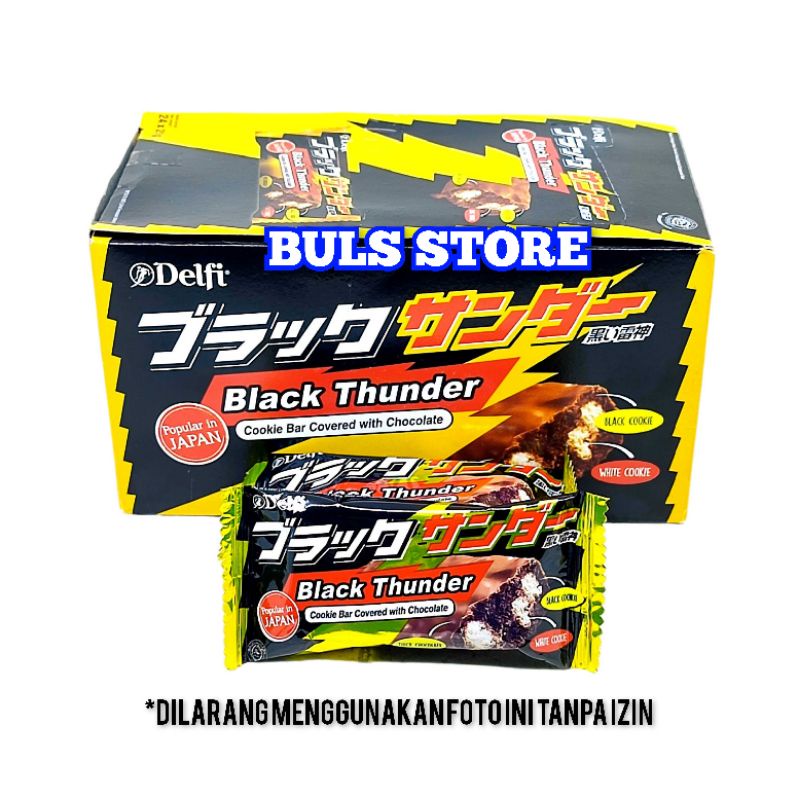 Jual Coklat Delfi Yuraku Black Thunder 21 Gr X 24pcs Shopee Indonesia