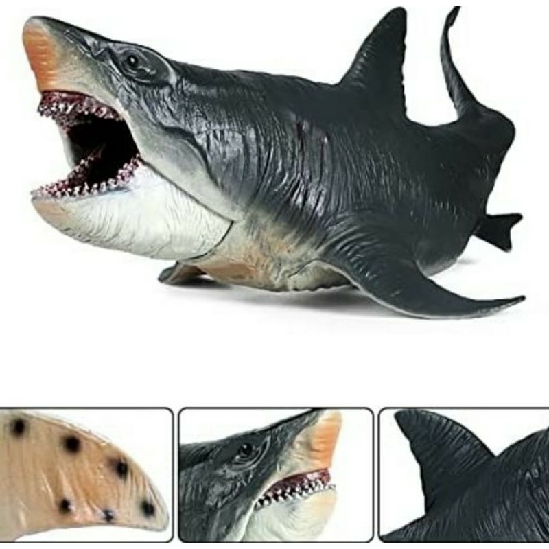 Mainan figure dinosaurus jurassic park dino megalodon shark hiu besar